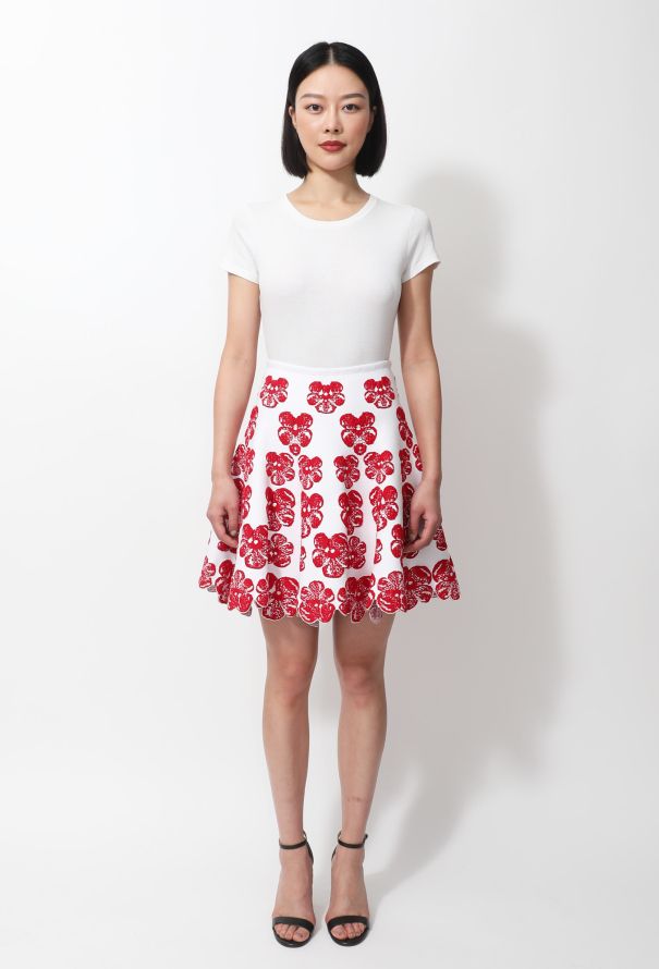 Louis Vuitton Silk Skirt Flared Pleated Size 42