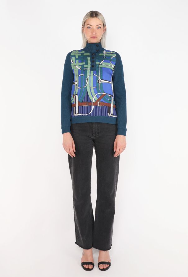 Hermès Graphic Silk Knit Sweater - 3