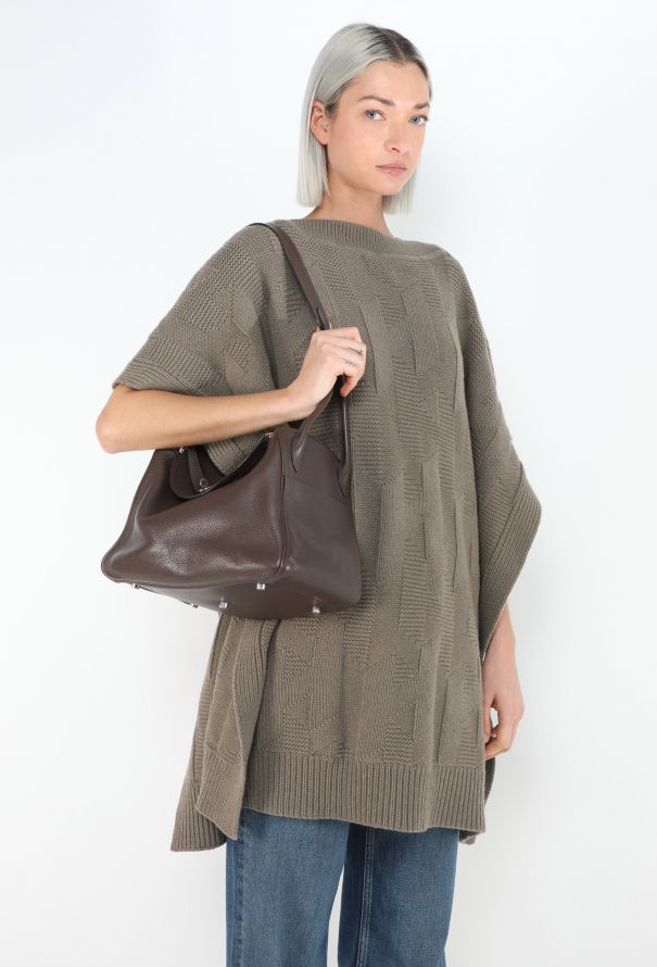 Hermès Chocolat Taurillon Clémence Lindy 30 - 4