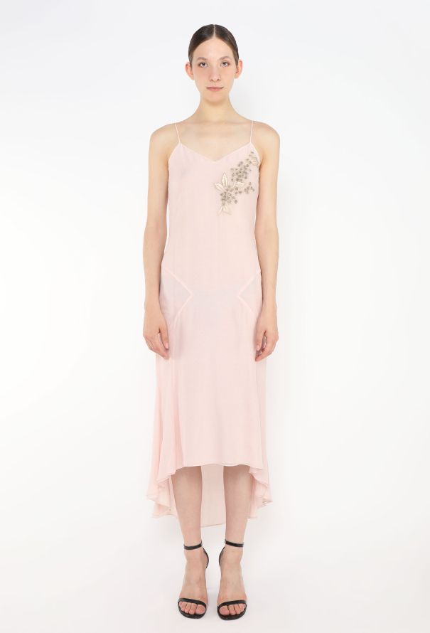 Chloé 2001 Embroidered Voile Slip Dress - 1