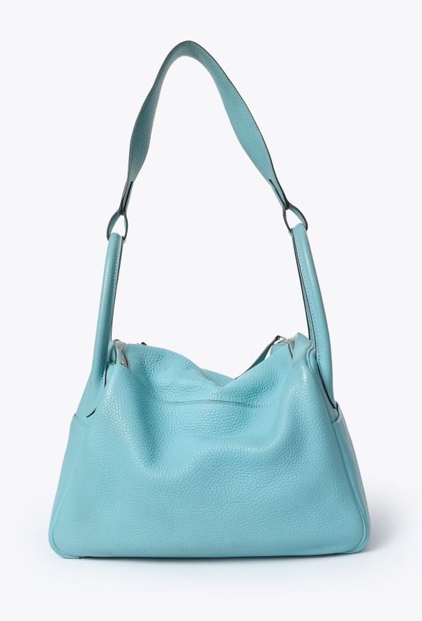 Hermès Lindy 30 Taurillon Clémence Bleu Atoll - 5