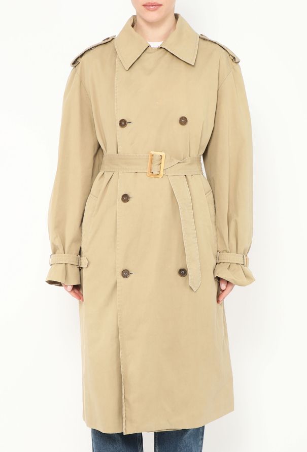 Saint Laurent Vintage Belted Gabardine Trench - 2 Saint Laurent Vintage Belted Gabardine Trench - 2