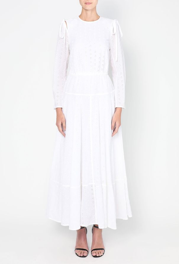 Calvin Klein Open-Back Cotton Eyelet Dress - 3