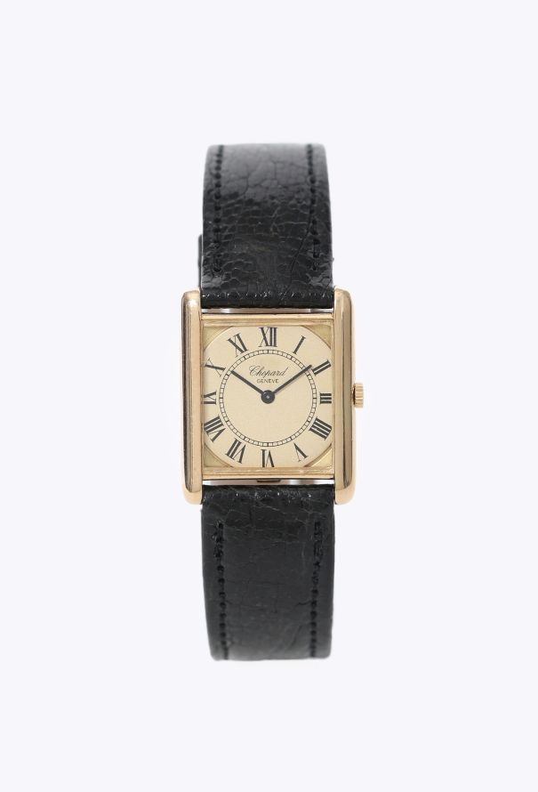 Chopard Vintage 18K Yellow Gold Mechanical 'Tank' Watch - 1