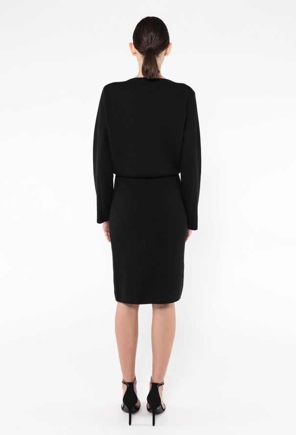 Alaïa Ribbed Knit Sweater Dress - 4 Alaïa Ribbed Knit Sweater Dress - 4