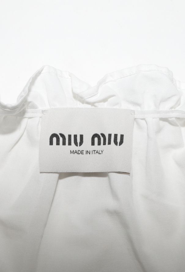 Miu Miu Cotton Lavallière Dress, S/S 2025 - 8