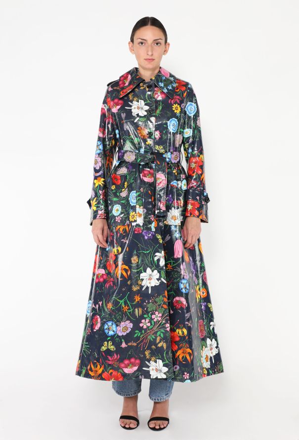 Gucci F/W 2018 Floral Belted Vinyl Trench - 1