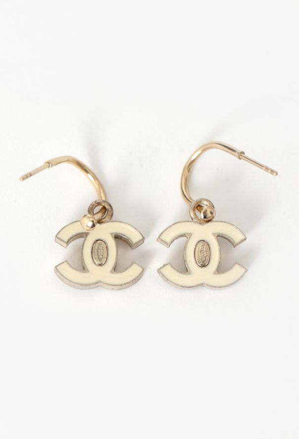 Chanel Embellished 'CC' Drop Earrings - 2 Chanel Embellished 'CC' Drop Earrings - 2