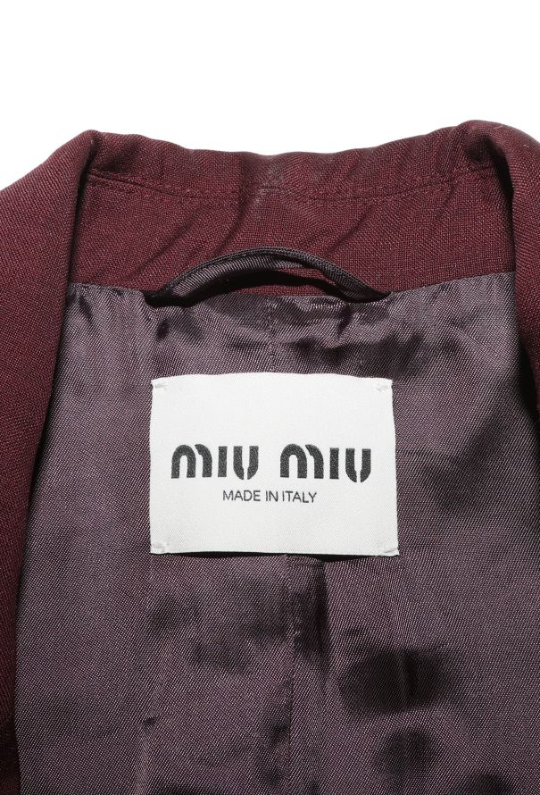 Miu Miu S/S 2024 Logo Tailored Blazer - 5