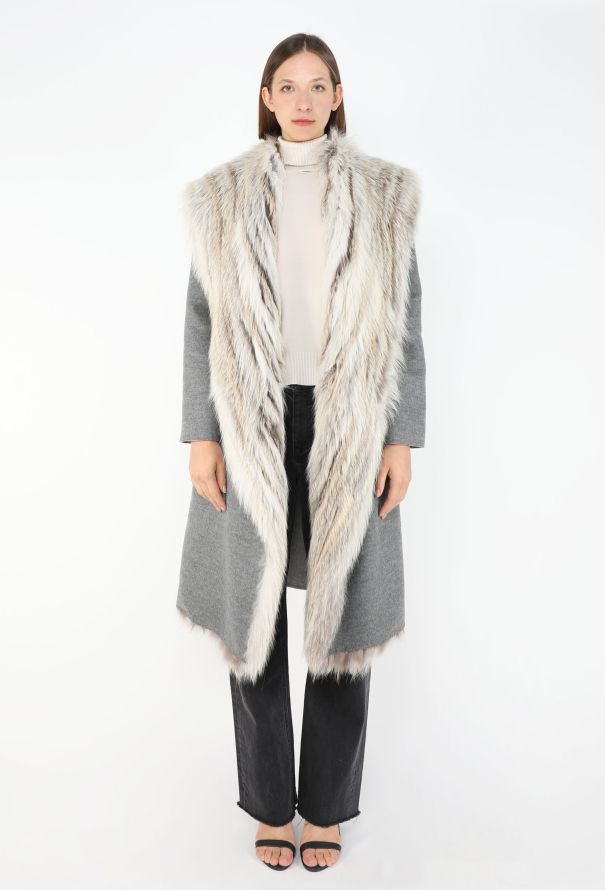 The Row Ombré Fox Fur Belted Coat - 2