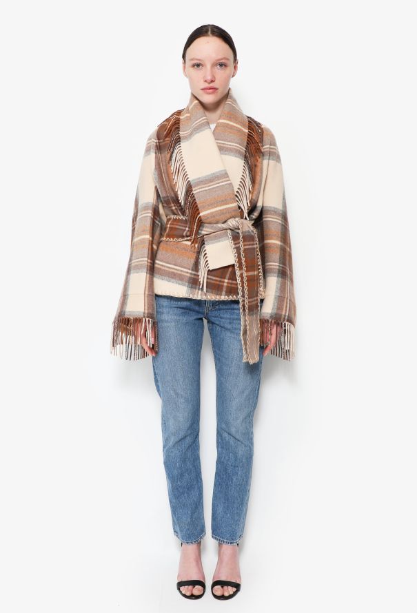 Plaid wrap best sale cardigan