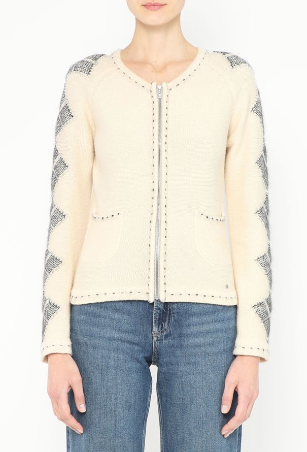 Chanel Iridescent Argyle Cardigan - 1