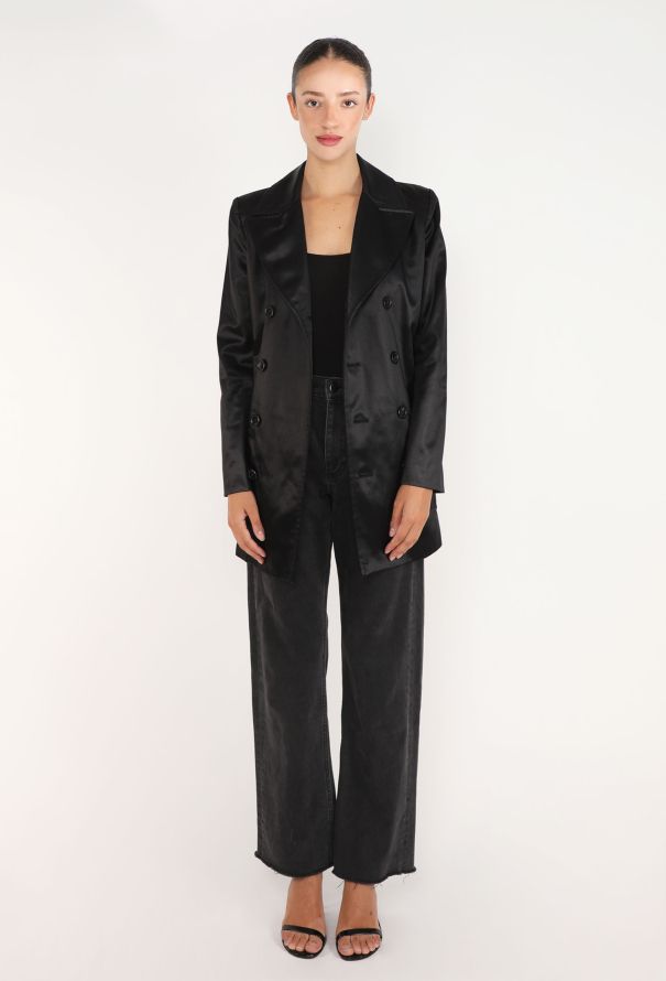 Saint Laurent Belted Satin Trench, Resort 2024 - 6