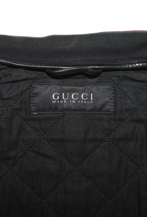 Gucci '90s Leather Bomber Jacket - 6