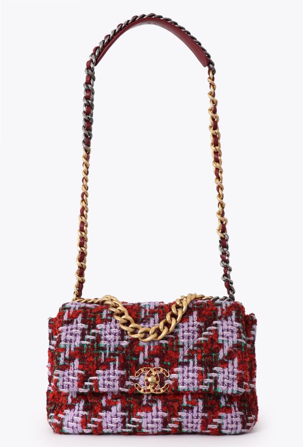 Chanel Multicolor Tweed 19 Flap Bag - 1
