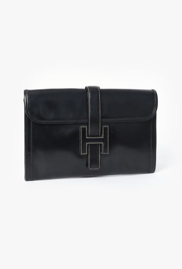 Hermès Vintage Box Jige Clutch - 2