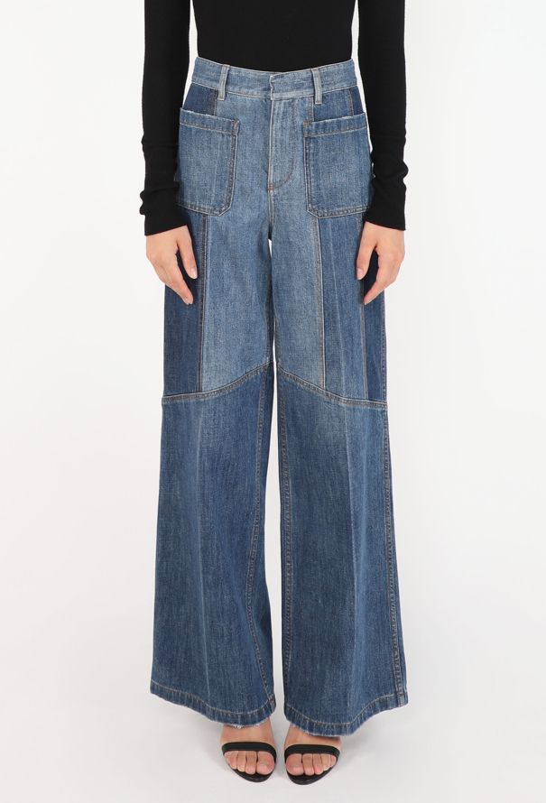 Dior Resort 2021 Patchwork Wide-Leg Jeans - 4