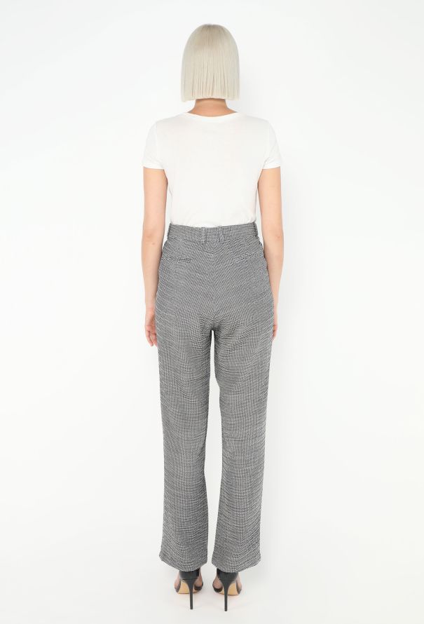 Céline Silk Houndstooth Trousers - 4 Céline Silk Houndstooth Trousers - 4