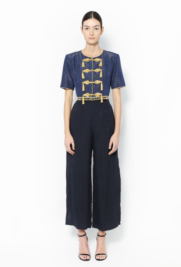 Saint Laurent RARE S/S 1993 Iridescent Tassel Ensemble - 1