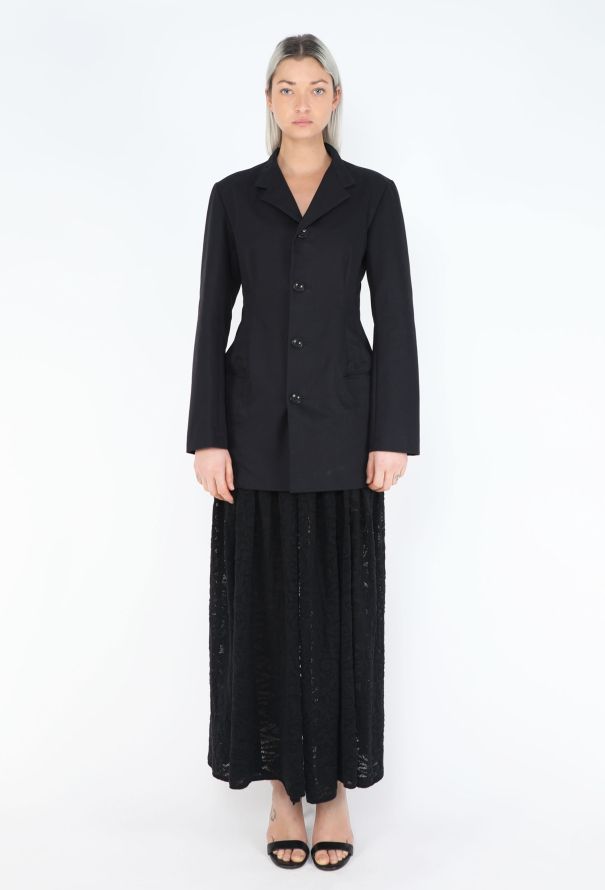 Yohji Yamamoto '90s Hybrid Crochet Blazer Dress - 1