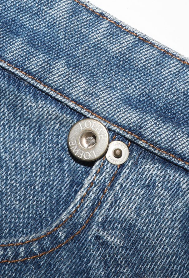 Loewe Contrast-Panel Denim Skirt, 2023 - 6