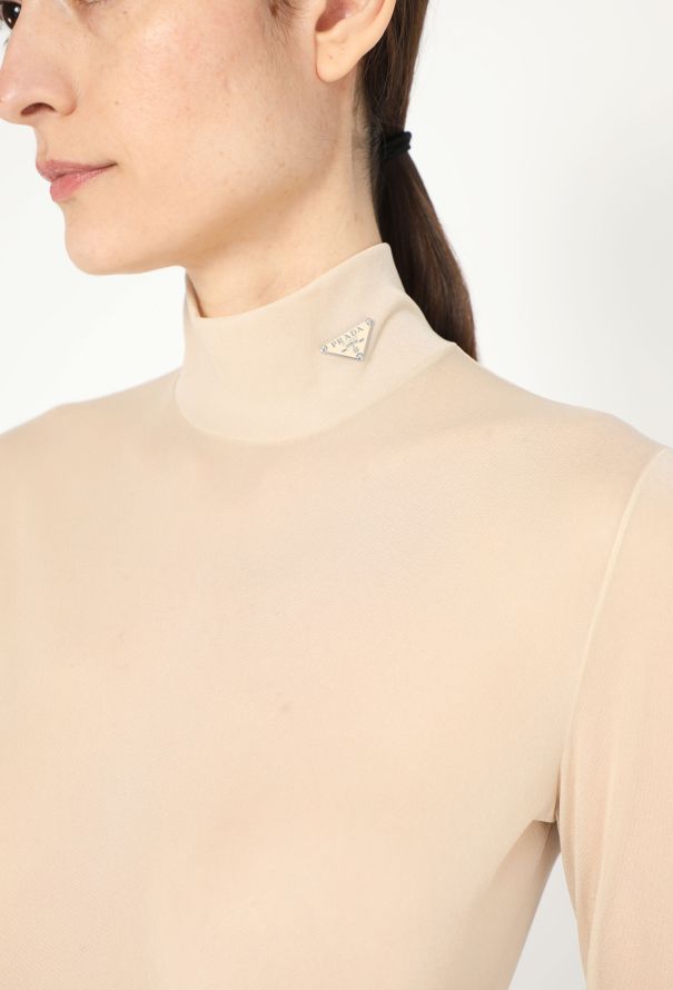 Prada 2023 Turtleneck Emblem Bodysuit - 1