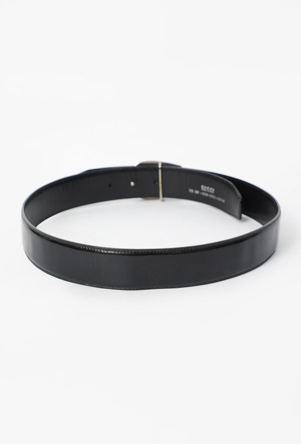 Gucci Patent Leather 'G' Belt, 1990s - 3