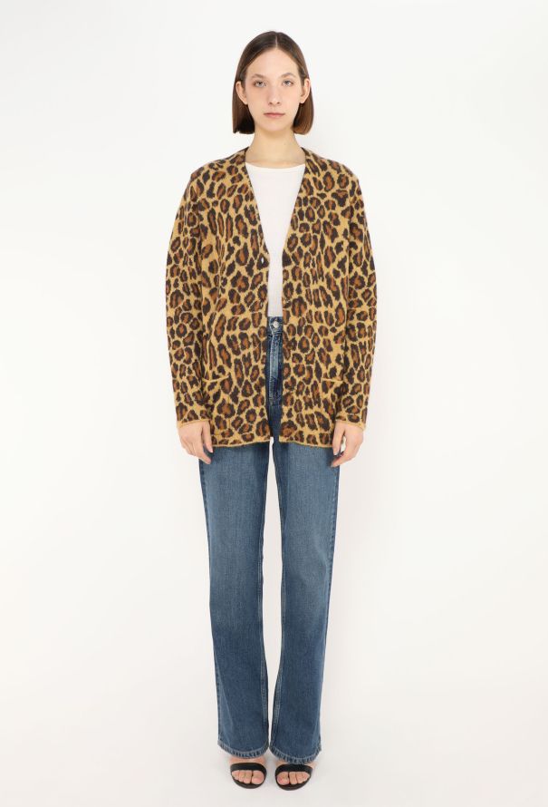 Saint Laurent 2015 Leopard Mohair Cardigan - 2