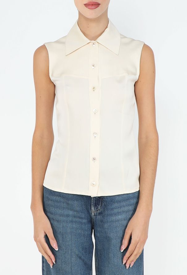 Chanel '90s Silk 'CC' Blouse - 2