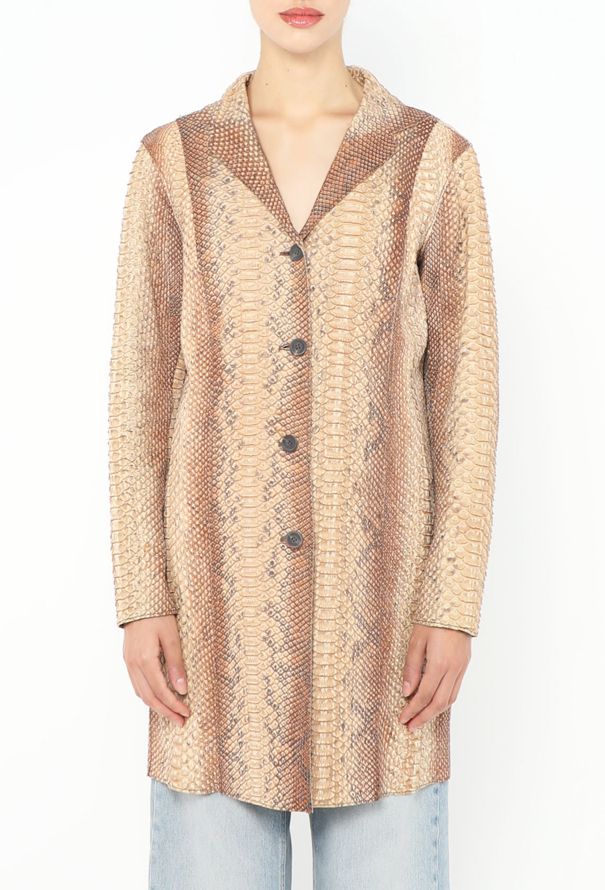 Prada S/S 2004 Python Trench Coat - 1