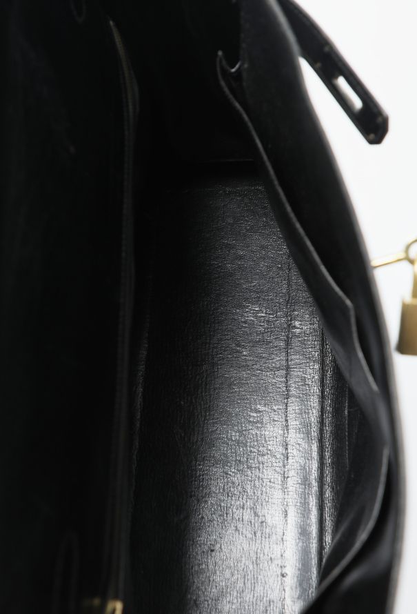 Hermès Vintage Black Box Kelly Retourné 35 - 13
