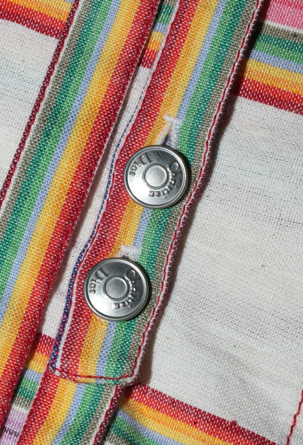 Dior 2002 Rainbow Belted Cotton Jacket - 7