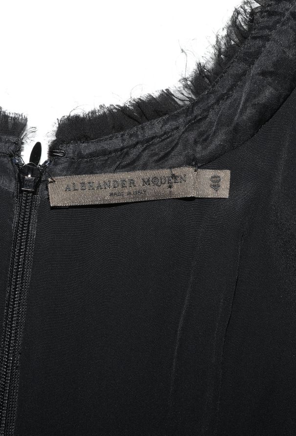 Alexander McQueen 2010 Frayed Ruched Crêpe Dress - 5 Alexander McQueen 2010 Frayed Ruched Crêpe Dress - 5