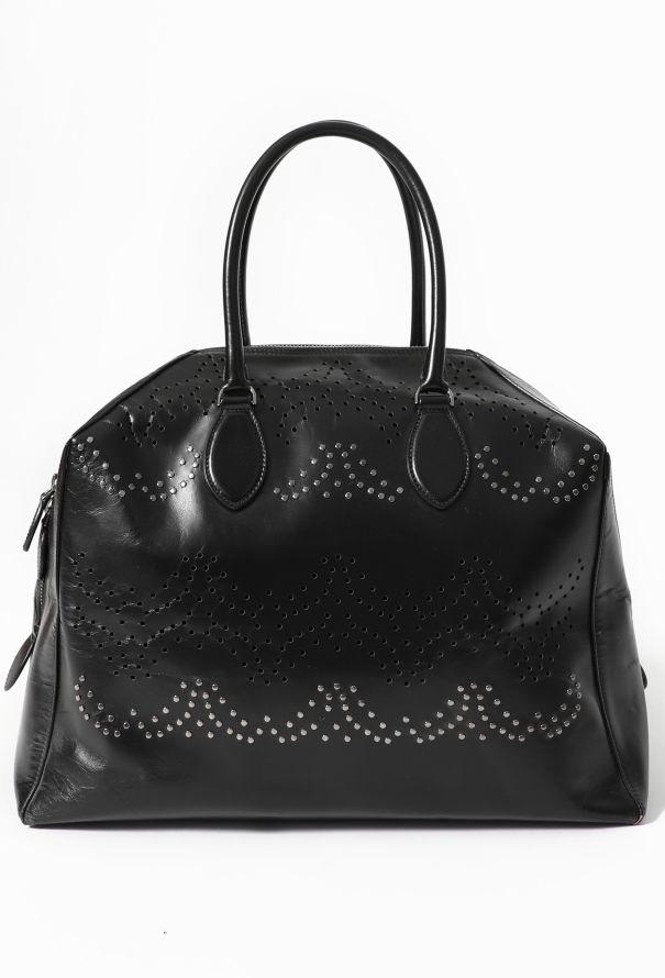 Alaïa Laser Cut Studded Bowling Bag - 1