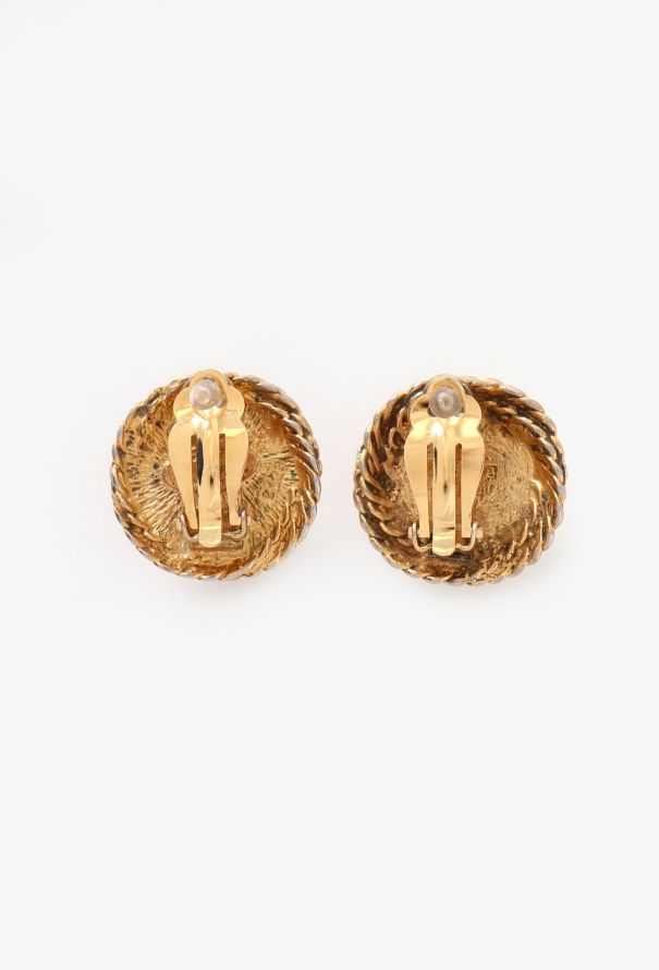 Chanel Vintage Chainlink Pearl Clip Earrings - 3 Chanel Vintage Chainlink Pearl Clip Earrings - 3