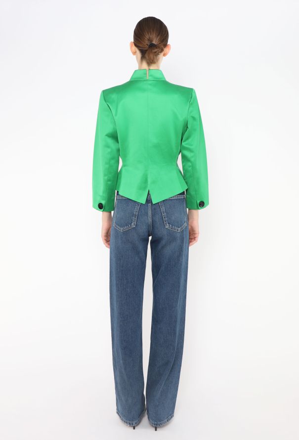 Saint Laurent 1992 Buttoned Satin Blazer - 4 Saint Laurent 1992 Buttoned Satin Blazer - 4