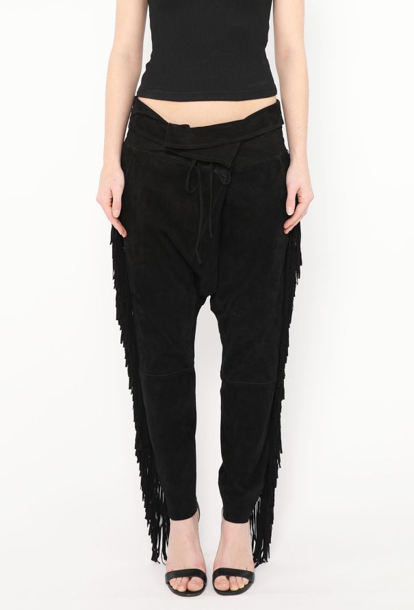 Balmain S/S 2008 Suede Fringe Harem Pants - 4 Balmain S/S 2008 Suede Fringe Harem Pants - 4