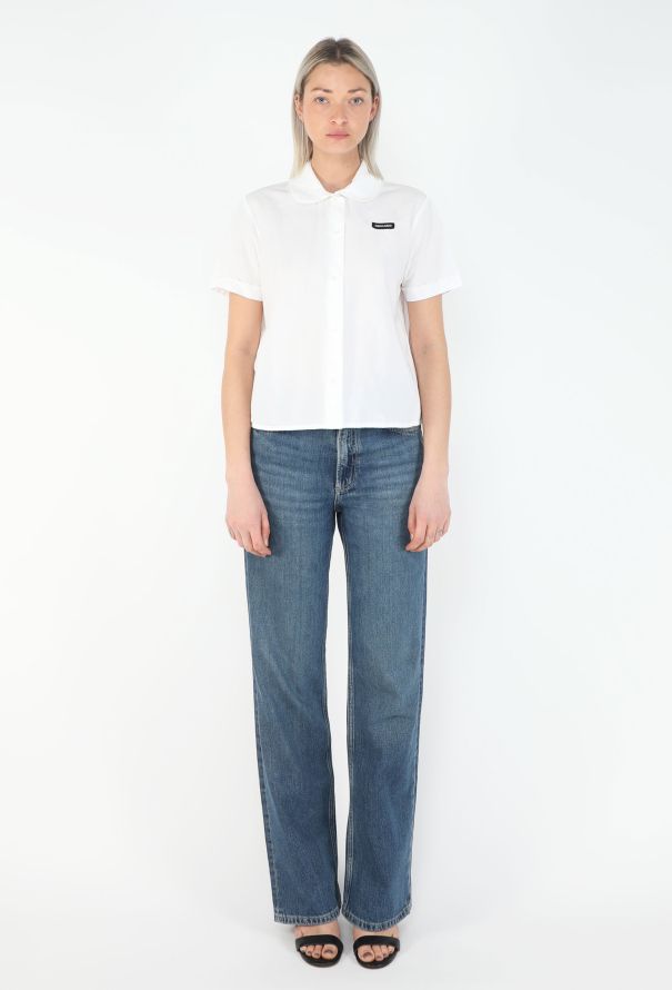 Miu Miu S/S 2025 Claudine Lace Collar Shirt - 3