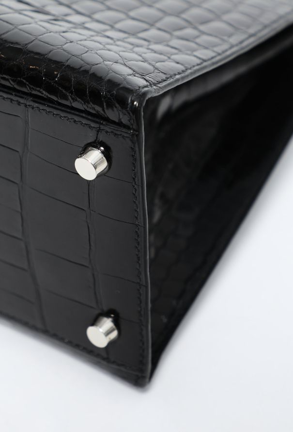 Hermès Black Niloticus Kelly Sellier 32 - 14