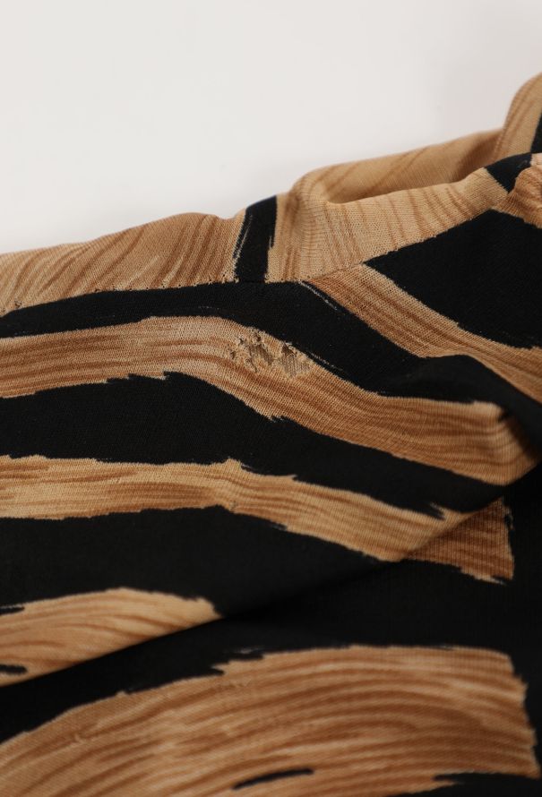 '70s Tiger Printed Overlay Dress - 10