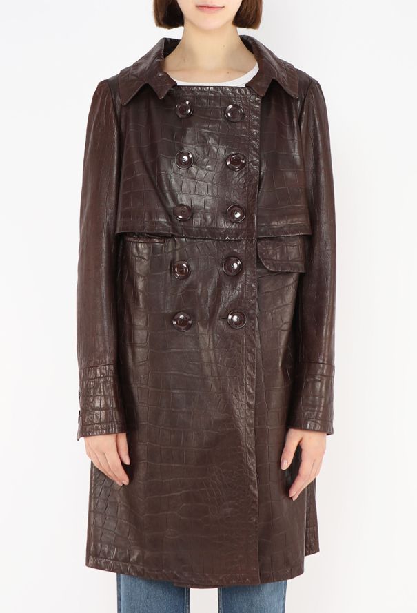 Dior RARE F/W 2005 Embossed Lambskin Coat - 4 Dior RARE F/W 2005 Embossed Lambskin Coat - 4