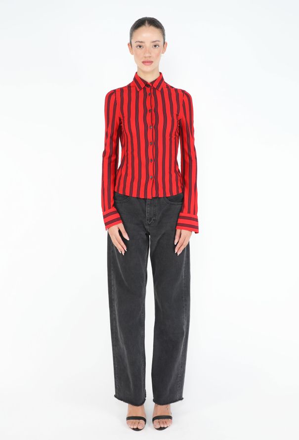 Prada F/W 2024 Striped Piqué Top - 1