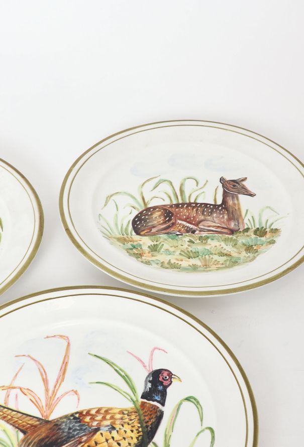 Dior 1950s Hand-Painted Ceramic Plate Set - 4
