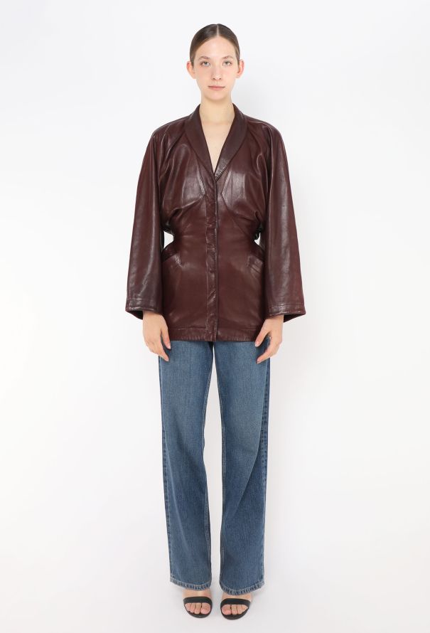 Alaïa RARE 1986 Cinched Leather Jacket - 3