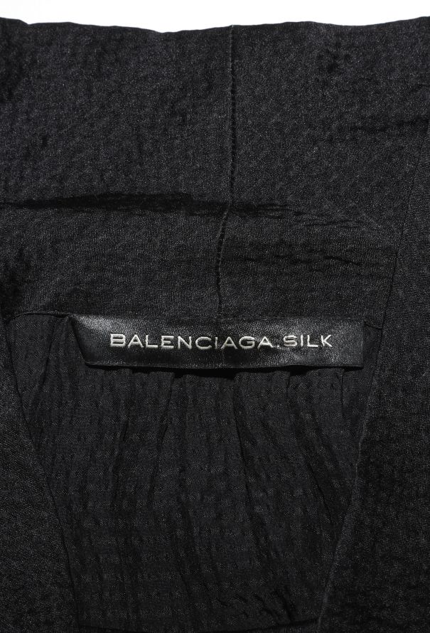 Balenciaga 2007 Ruffled Trim Silk Dress - 4