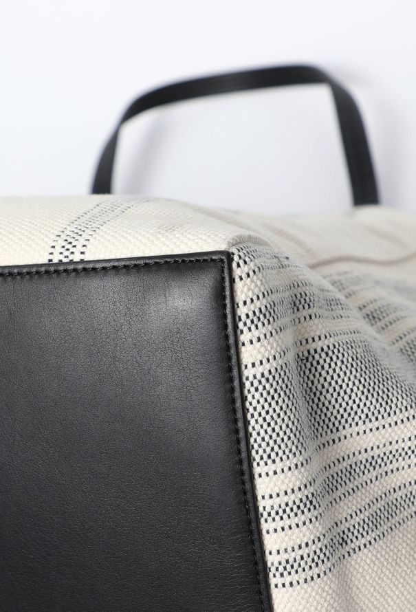 Céline Striped Canvas Phantom Tote - 10 Céline Striped Canvas Phantom Tote - 10