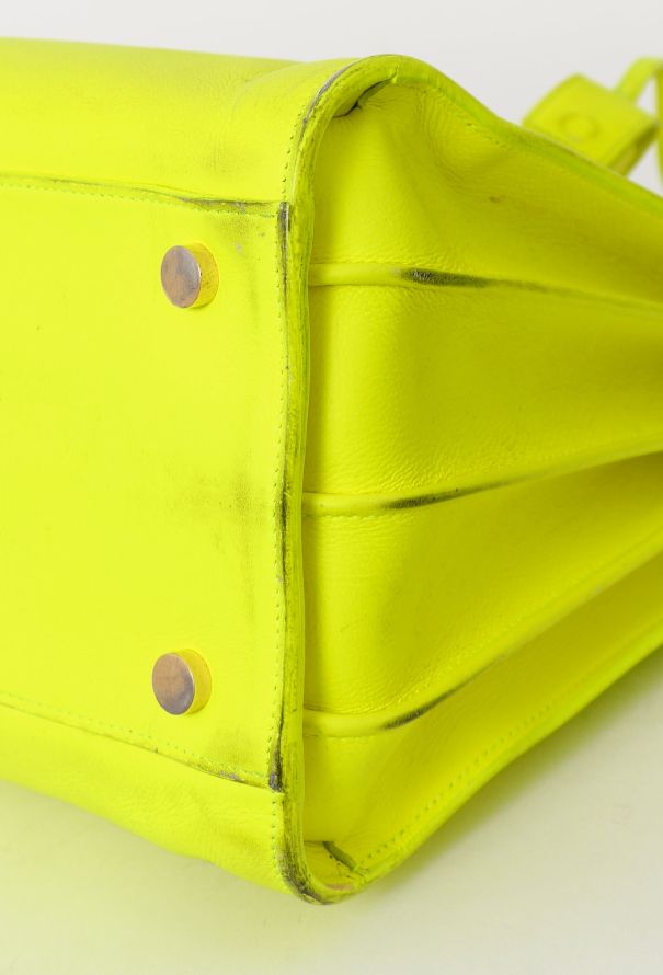 Saint Laurent Neon Yellow Small Sac de Jour - 8
