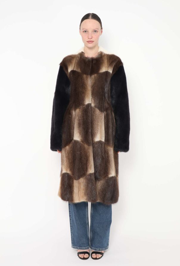 Céline F/W 2012 Colorblock Mink Fur Coat - 6 Céline F/W 2012 Colorblock Mink Fur Coat - 6