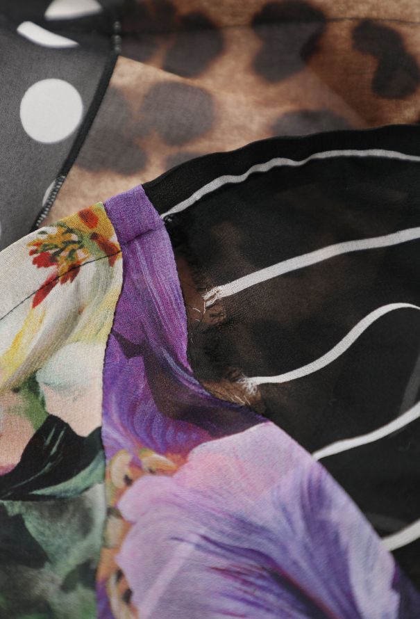 Dolce & Gabbana S/S 2021 Patchwork Silk Dress - 7