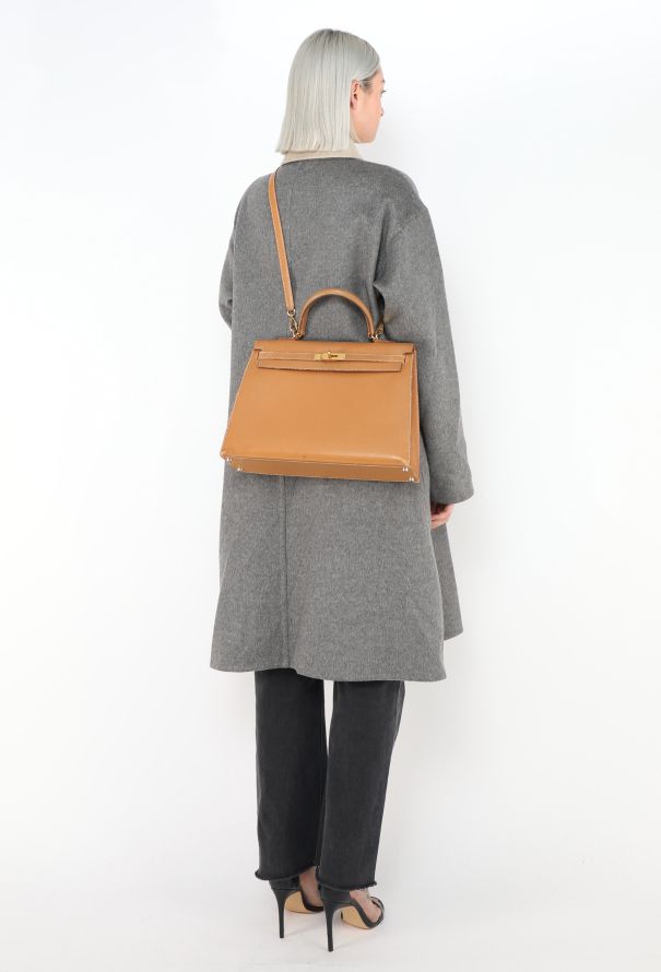 Hermès Vintage Gold Box Kelly Sellier 35 - 6